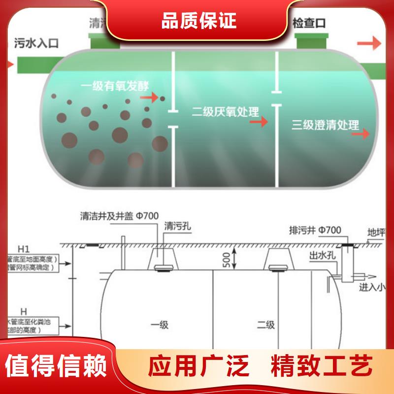 玻璃钢化粪池一体化污水处理设备品质保障售后无忧